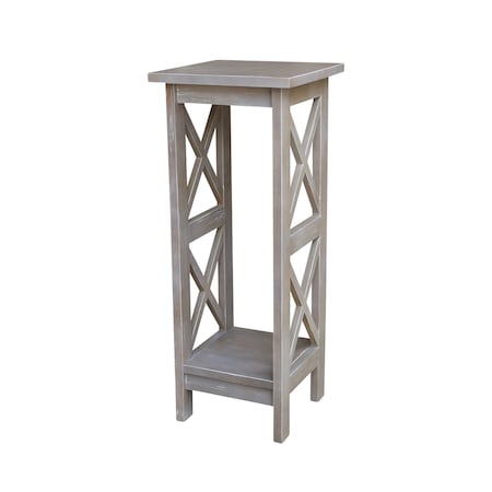 International Concepts Rectangle 30 in X-Sided Plant Stand, 12 W, 12 L, 30 in H, Wood, Washed Gray Taupe OT09-3070X
